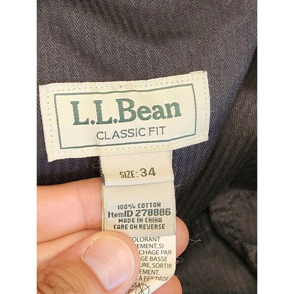 L.L. Bean Corduroy Pants Men's 34x31 Green Pleated Classic Fit Straight 90's - Picture 4 of 4